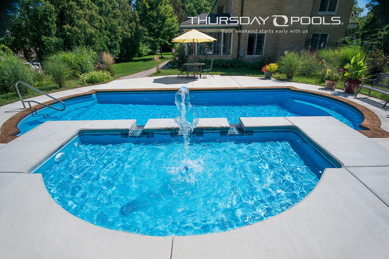 Completed Thursday Pools fiberglass pool installation 18 in Wisconsin